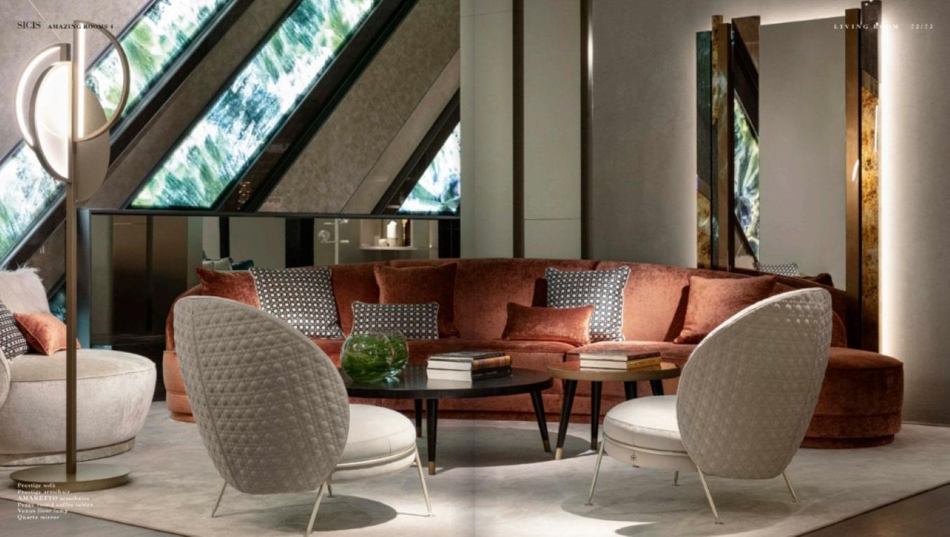 About
Sicis is delighted to welcome you at ‘Home’.
The classically inspired extent in contemporary plays an eclectic style, elegant and refined. Interiors express personality.
A constant research, attention to quality, use of selected materials