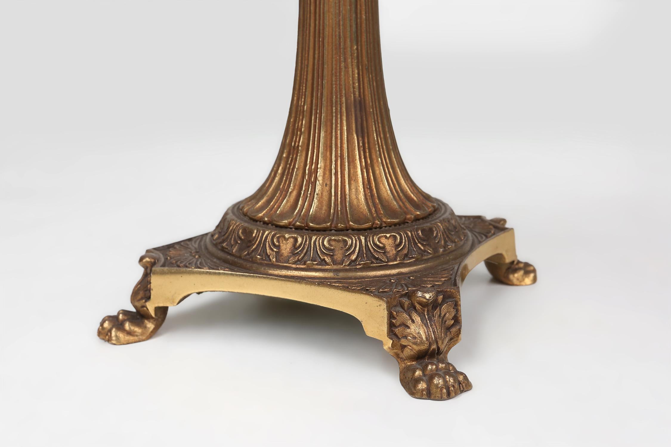 Beautiful side table in brass with onyx marble top, France ca. 1950 In Good Condition In Meulebeke, BE
