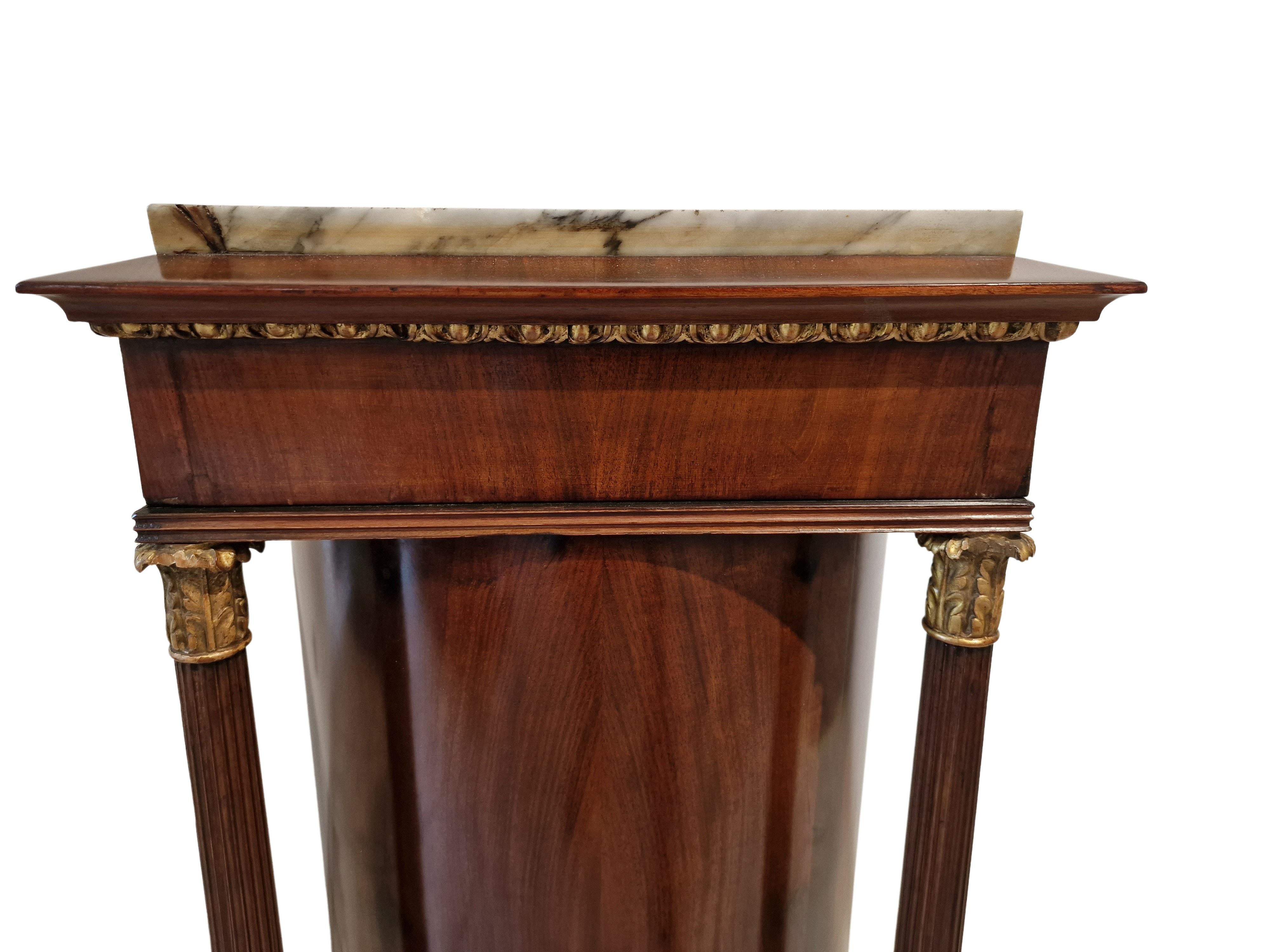 Especially beautiful Side Table, Pillar Commode Trumeau, Empire, ~1810-15, Italy In Good Condition For Sale In Wien, AT