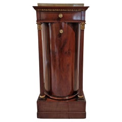 Antique Especially beautiful Side Table, Pillar Commode Trumeau, Empire, ~1810-15, Italy
