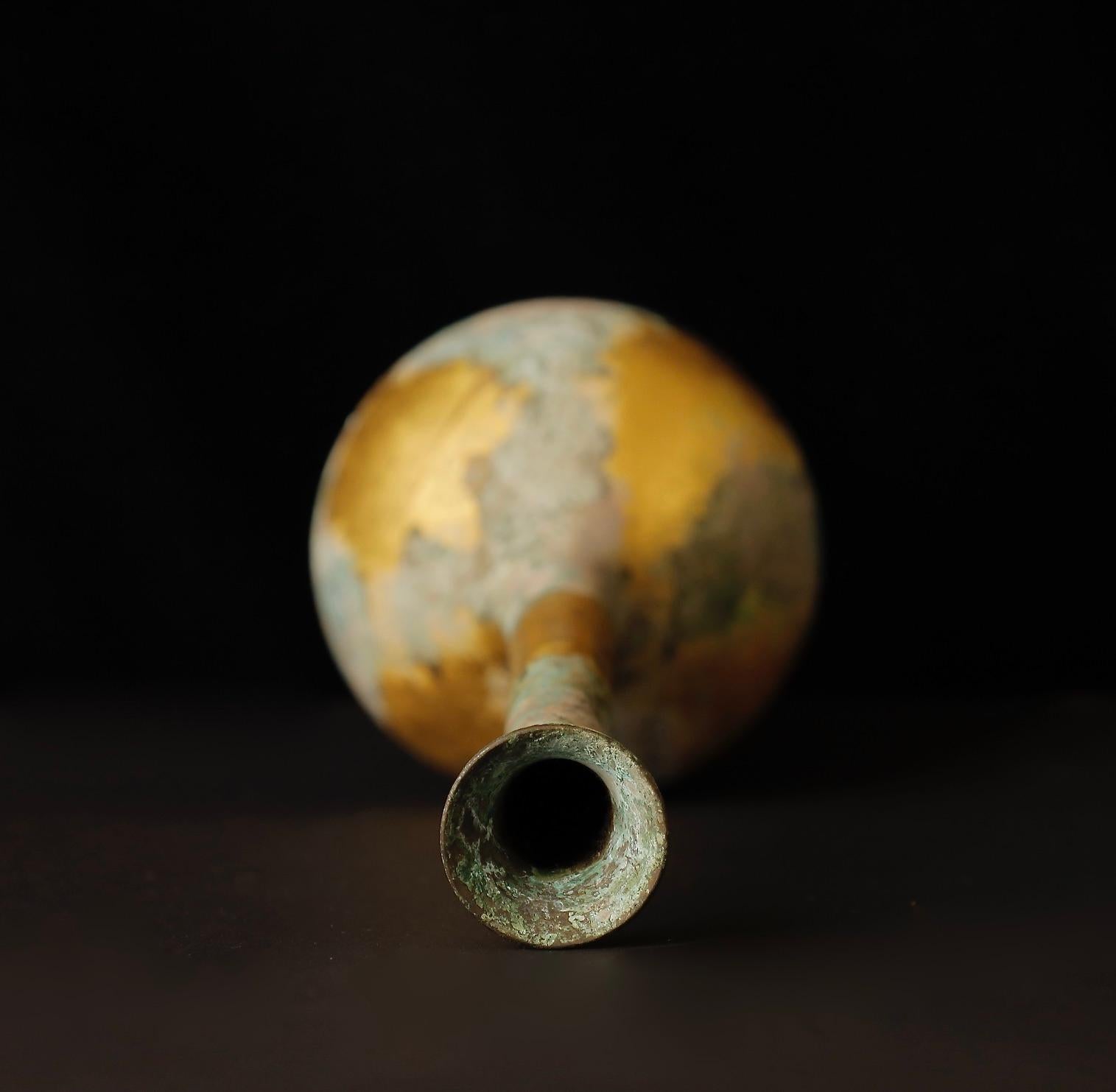 Beautiful signed Bronze vase For Sale 7
