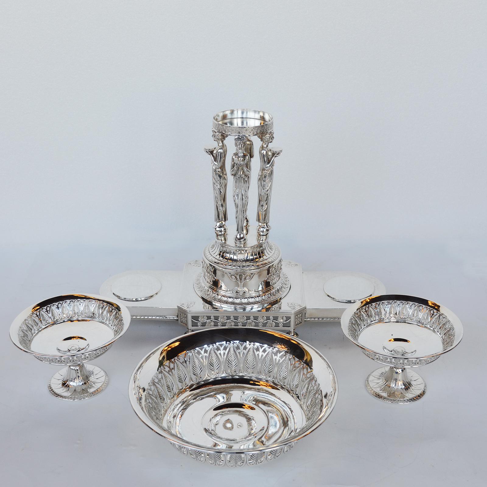 Beautiful Silver Center Table Set, Late 19th Century 5