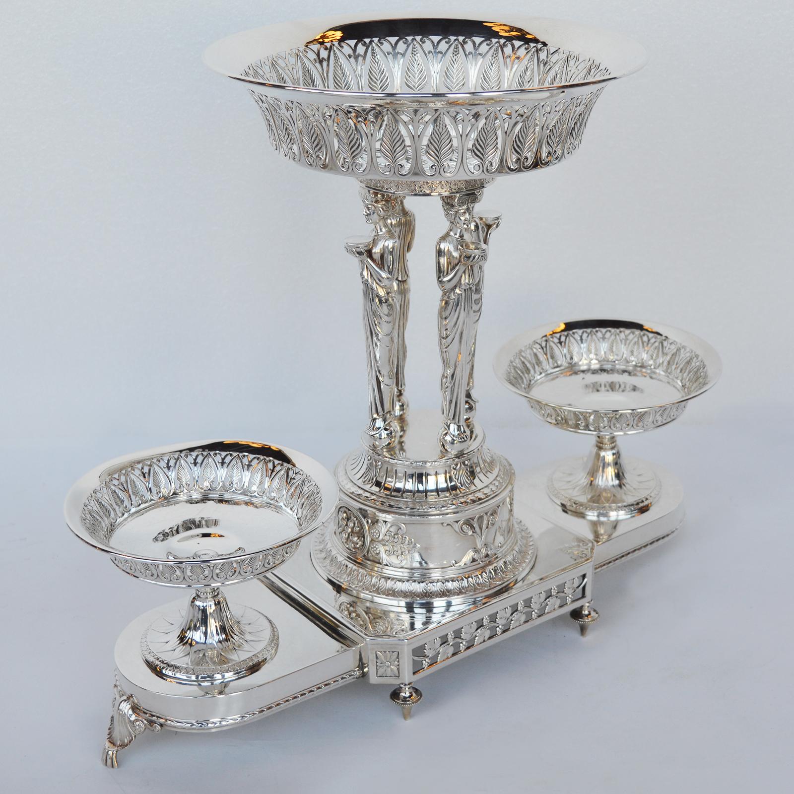 Beautiful Silver Center Table Set, Late 19th Century 4
