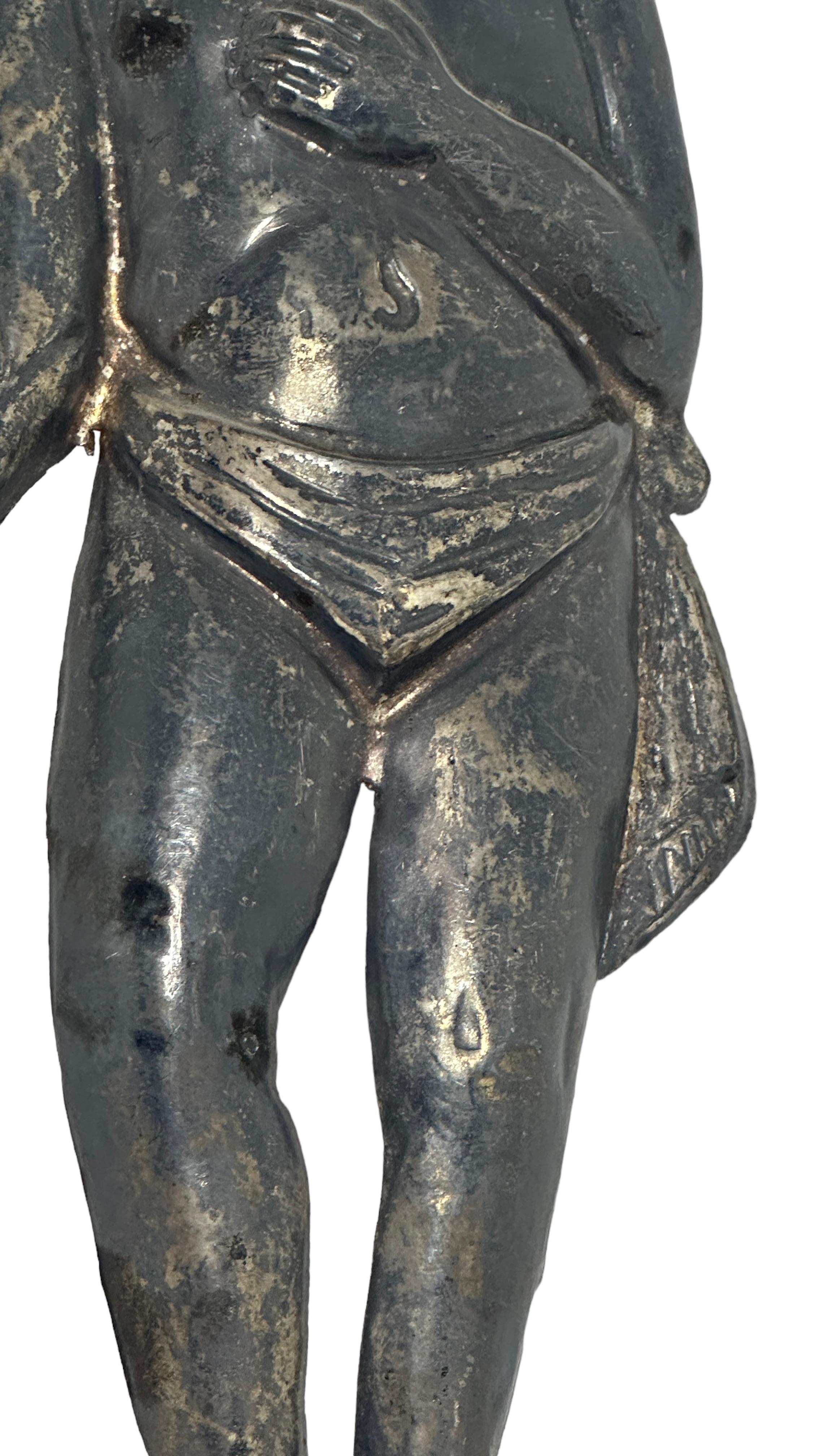 Antike männliche Ex voto-Figur, Säugling, Säugling Jesus, Silber Italien 1890er Jahre im Zustand „Gut“ im Angebot in Nuernberg, DE