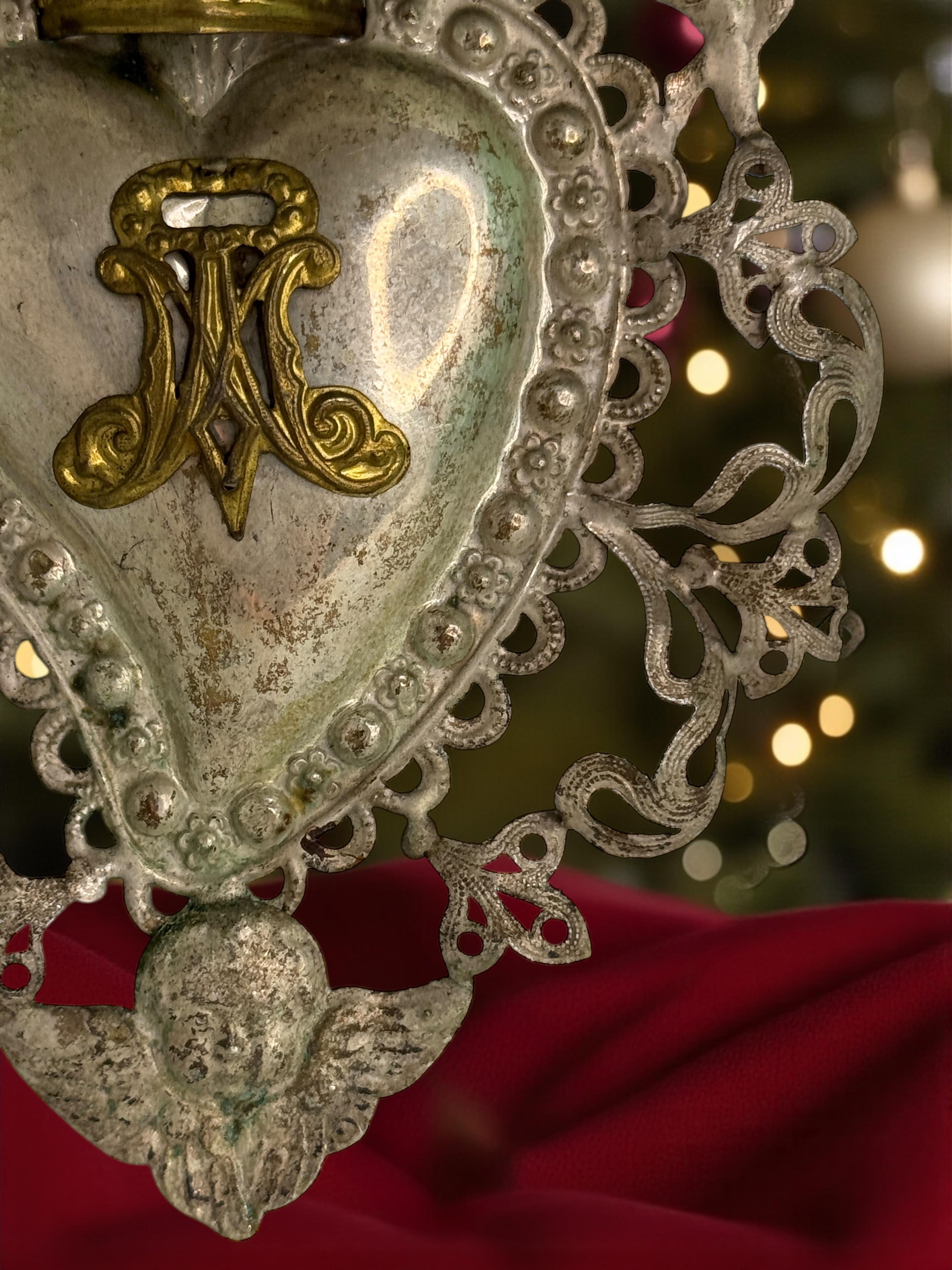 Bellissimo ex voto in argento con angelo cherubino, antico europeo, 1880 in vendita 1