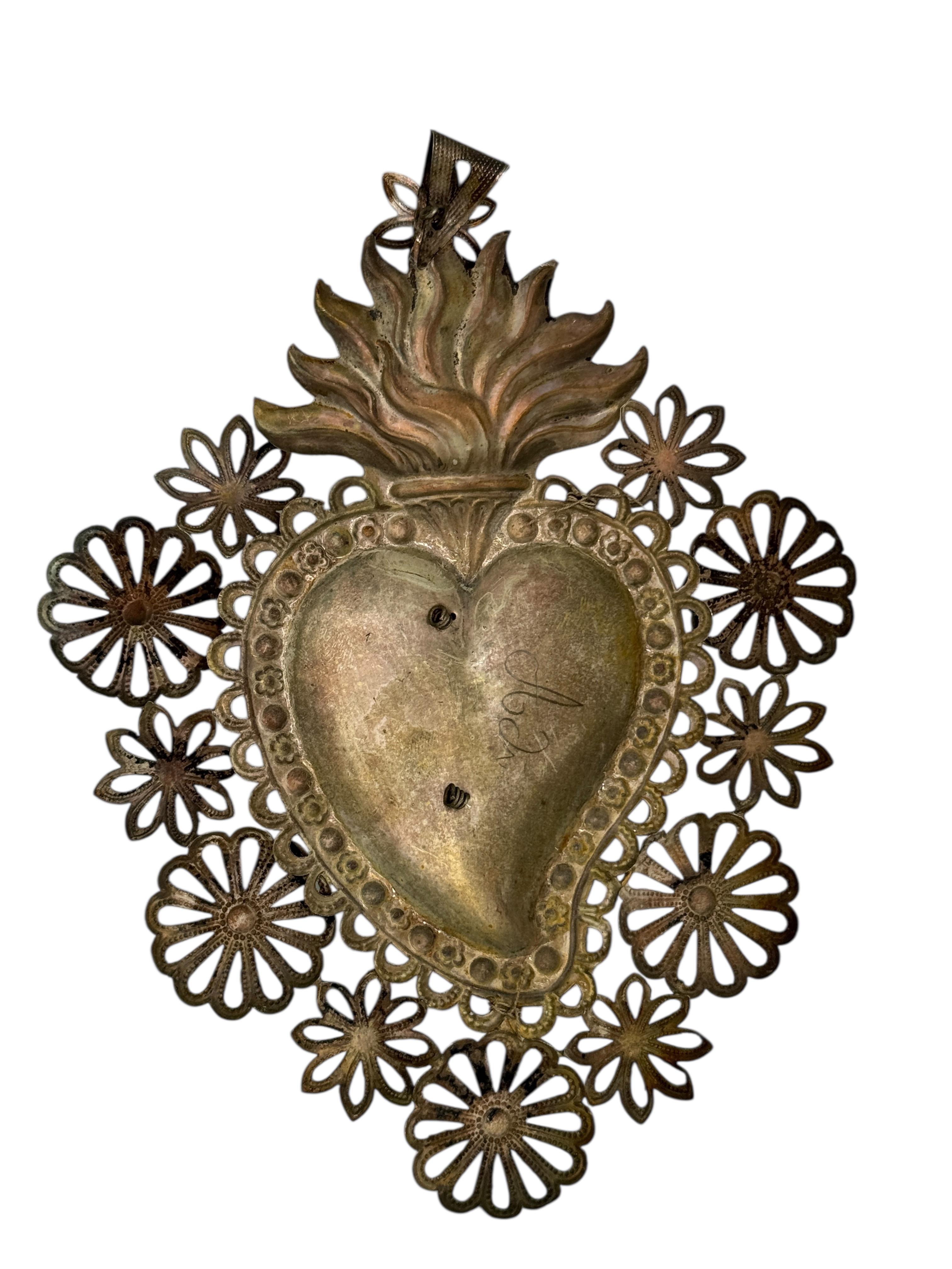 Début du 20ème siècle Magnifique évoto du Sacré-Cœur avec ange chérubin, européen ancien, années 1900 en vente