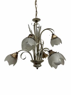 Beautiful Silvered Shabby Chic Florence Flower Chandelier Honsel Leuchten German
