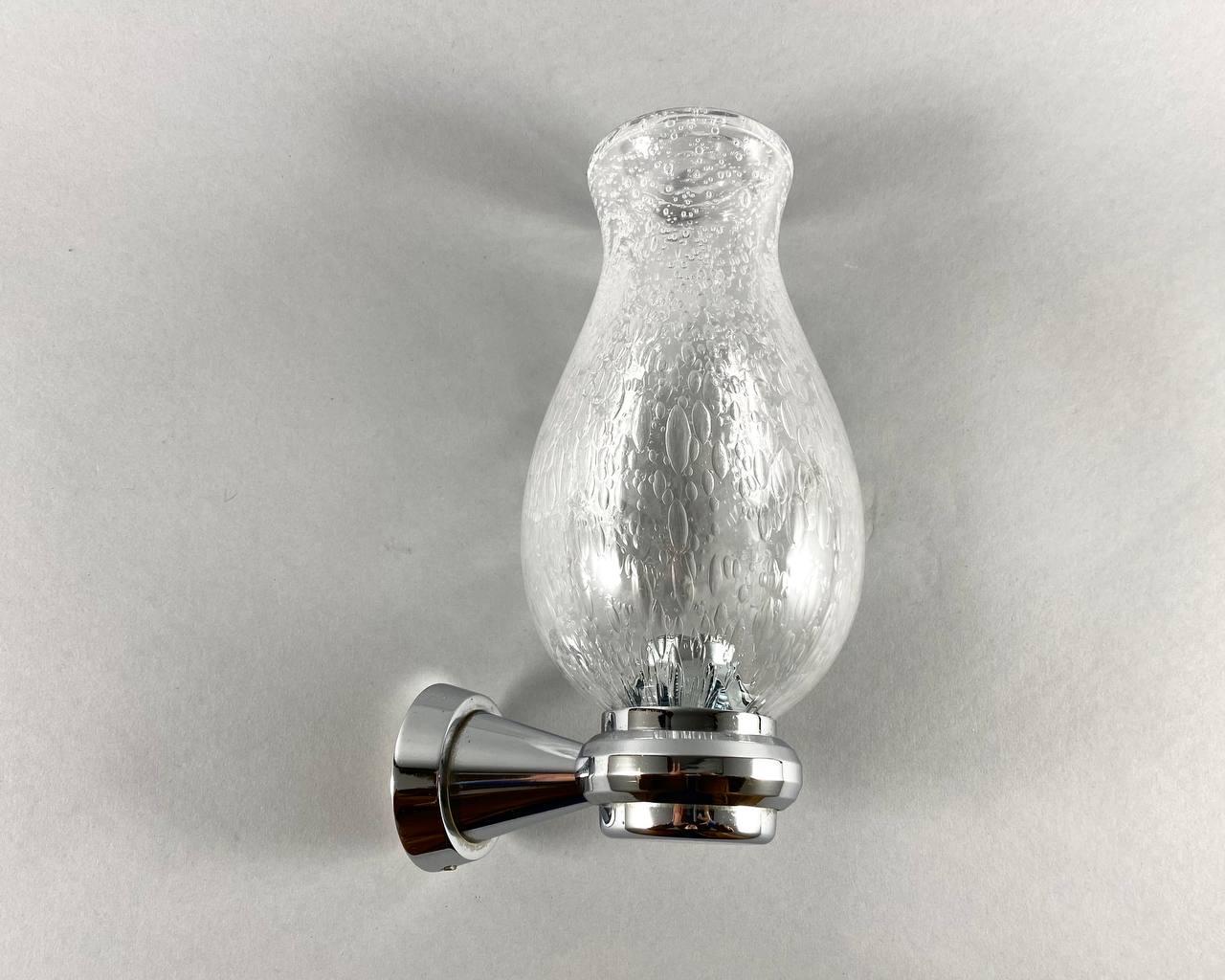 Beautiful Single Wall Sconce by Keuco with Murano Glass Shade, Germany, 1960 1