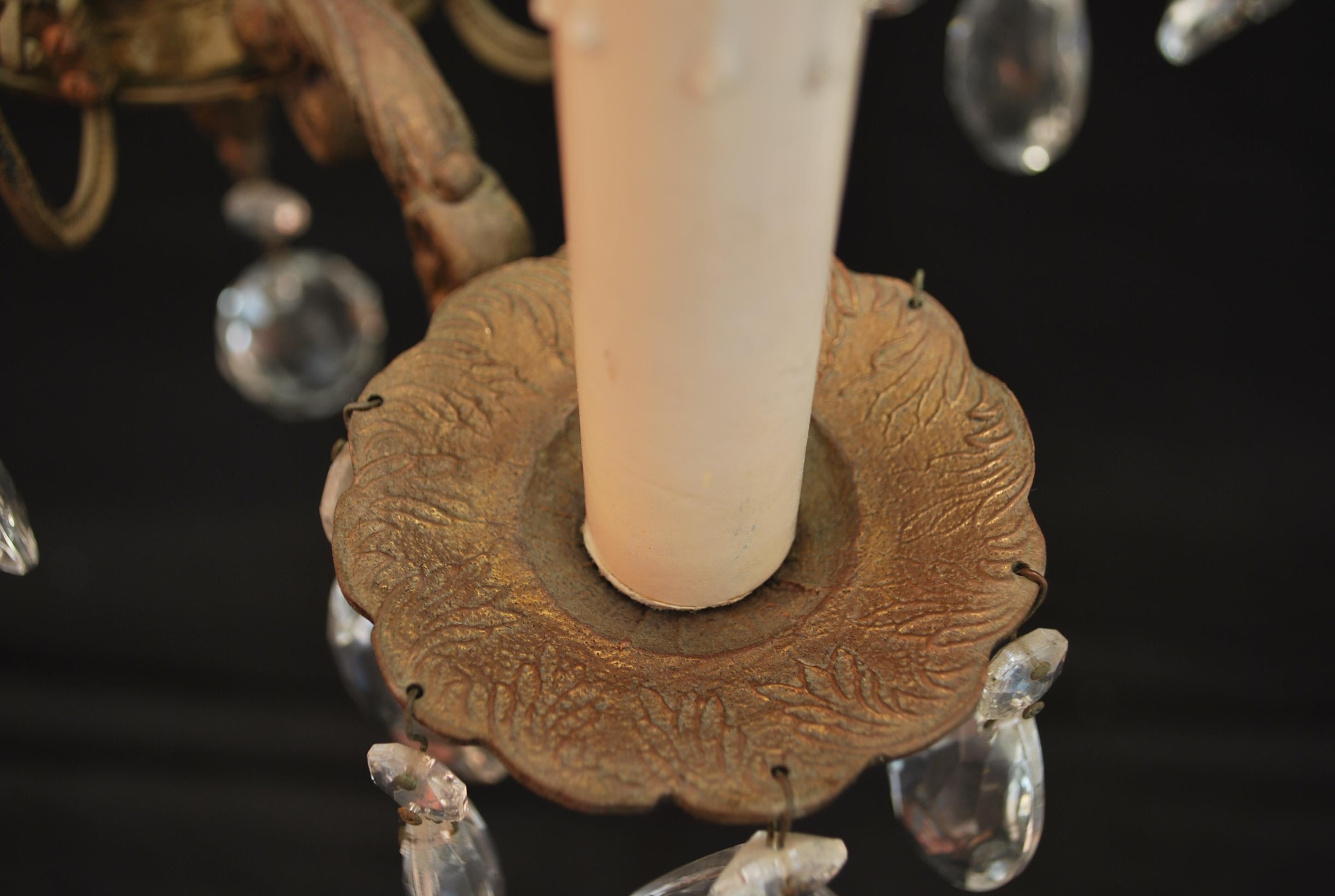 mini brass chandelier
