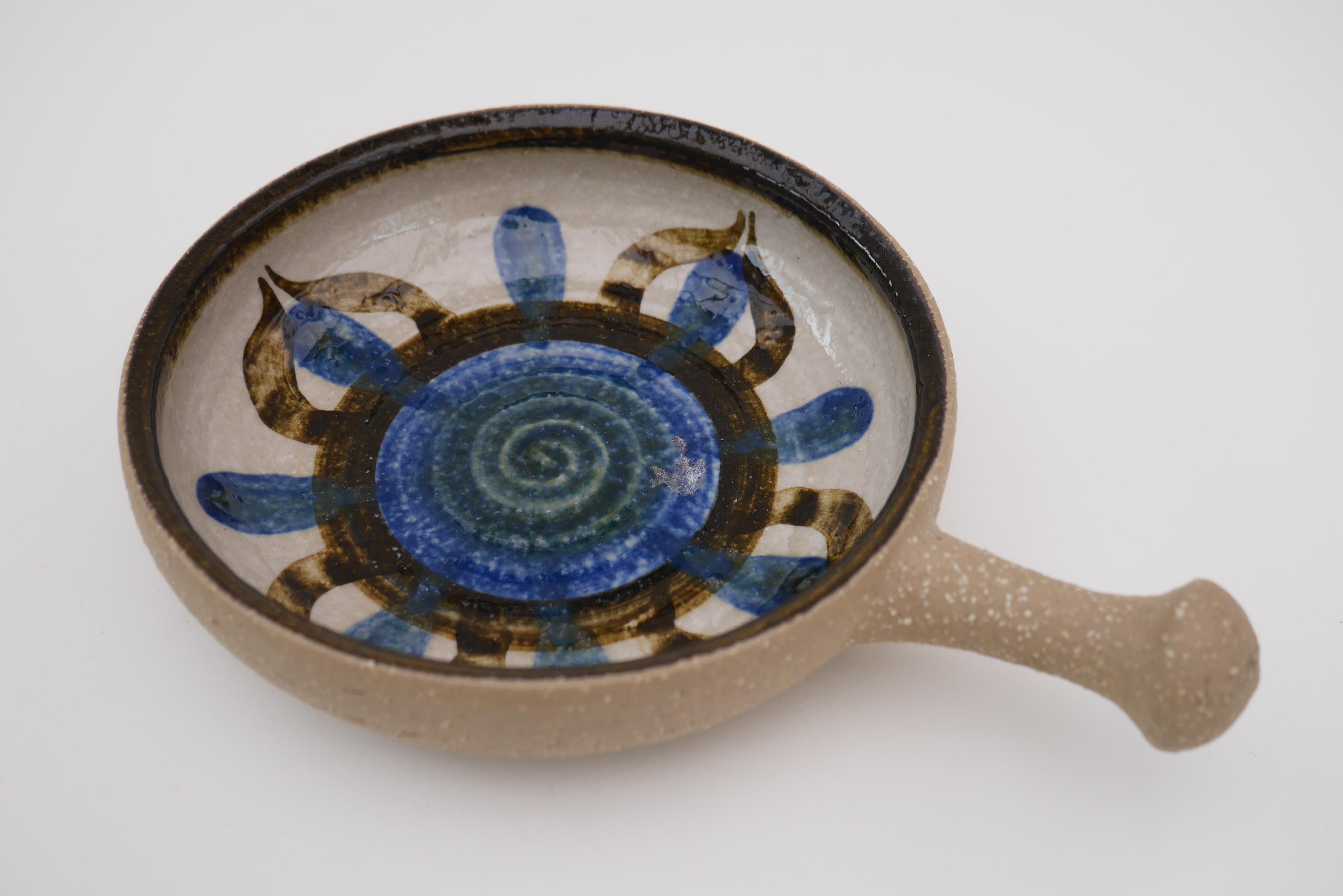 Vernissé Magnifique petit plat en céramique de Söholm, Danemark
