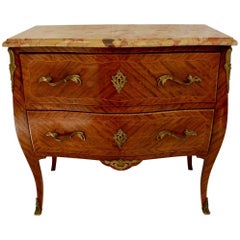 Beautiful Small French 1920s Bombe/Chest of Draw  Louis XV Style