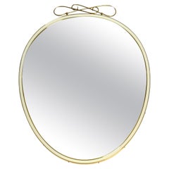 Bellissimo specchio da parete in ottone di Münchener Zierspiegel, piccolo e pesante, risalente al metà del secolo scorso