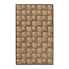 Bellissimo Tappeto con ganci verde antico americano di piccole dimensioni 2'5" x 3'8"