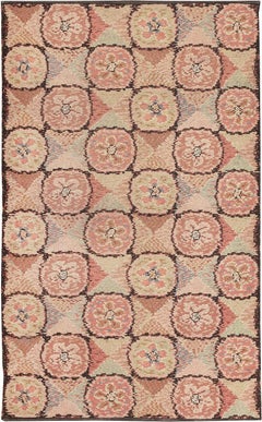 Beautiful Small Size Vintage European Art Deco Rug 3'4" x 3'11"