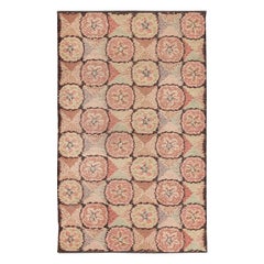 Bellissimo Tappeto Vintage Art Deco di piccole dimensioni, 3'4" x 3'11".