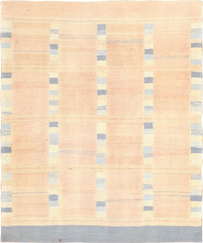 Beautiful Small Square Size Modern Scandinavian Inspired Kilim Rug, Country of Origin: India, Circa Date: Modern Rug 