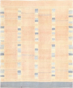 Beautiful Small Square Size Modern Scandinavian Inspired Kilim Rug 3' x 3'6"