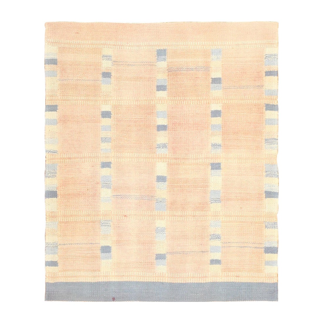Beautiful Small Square Size Modern Scandinavian Inspired Kilim Rug 3' x 3'6" For Sale