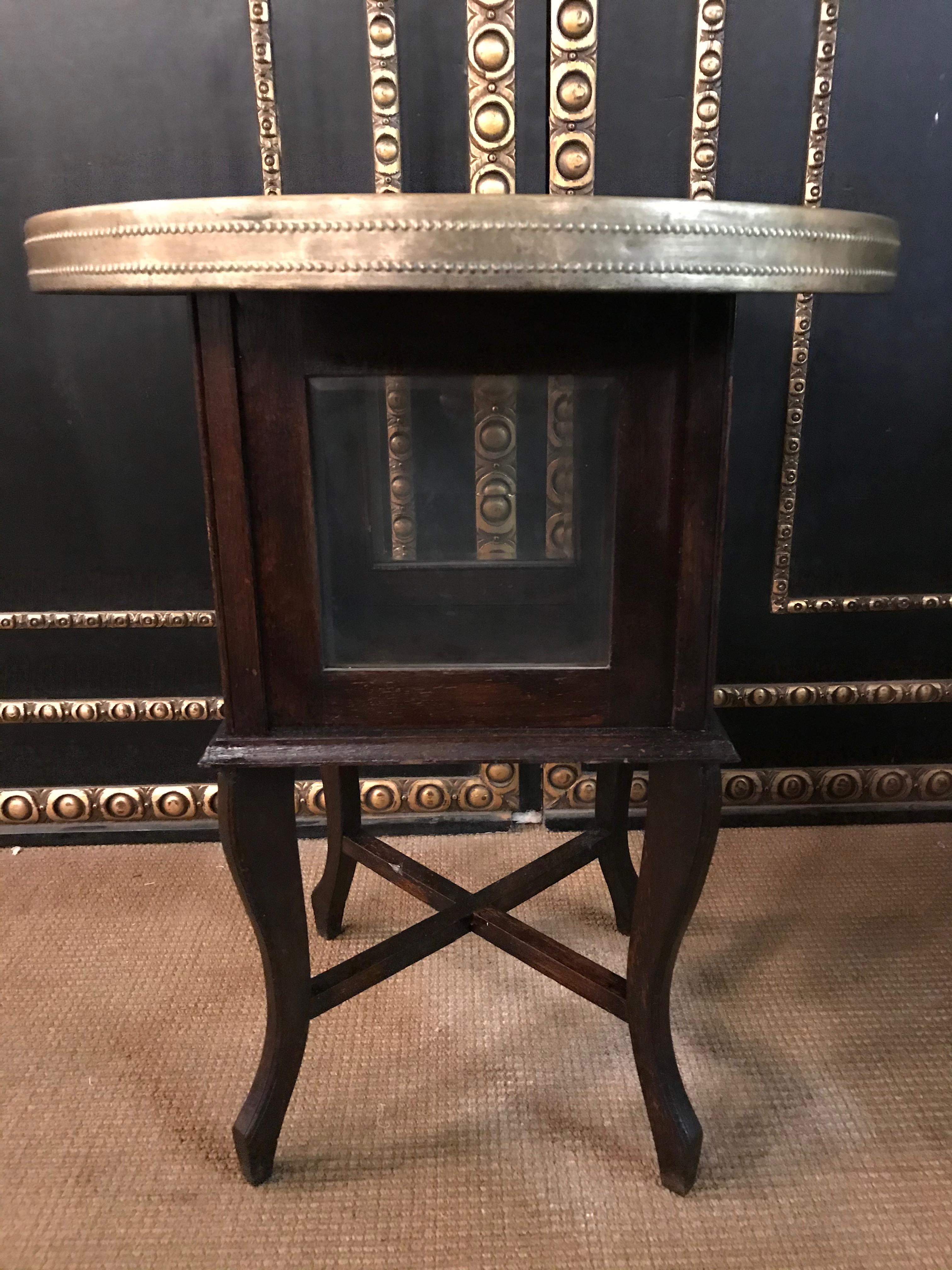 Beautiful Smoking Table with Brass Top For Sale 5