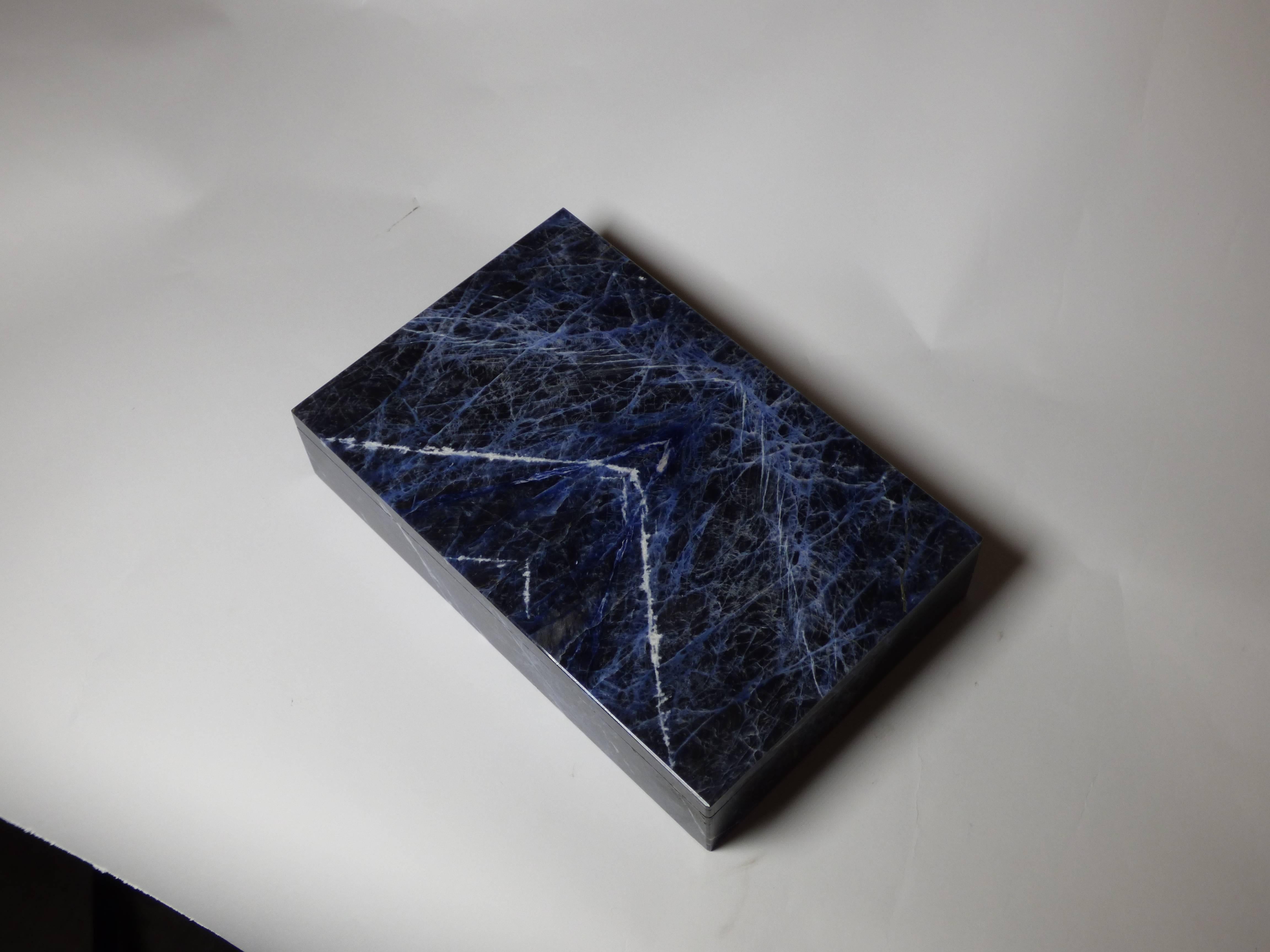 Beautiful Sodalite Box by Studio Superego, Unique Piece, Italy 2