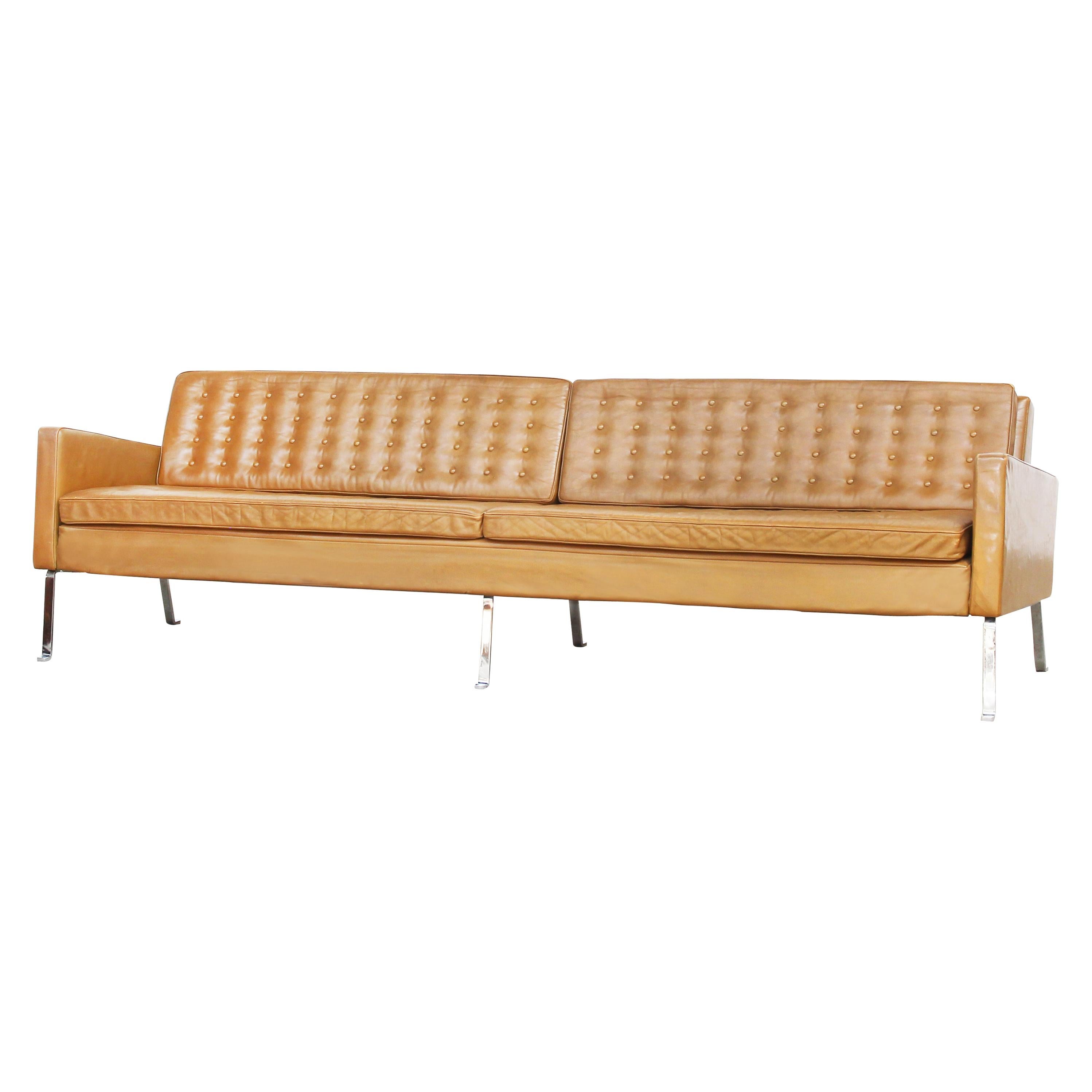 Beautiful Sofa by Roland Rainer for Wilkhahn, Germany 1960s Leather