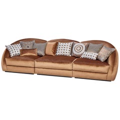 Beautiful Sofa Frame Made of Solid Timber and  Wood Down Feather Loose Pillows