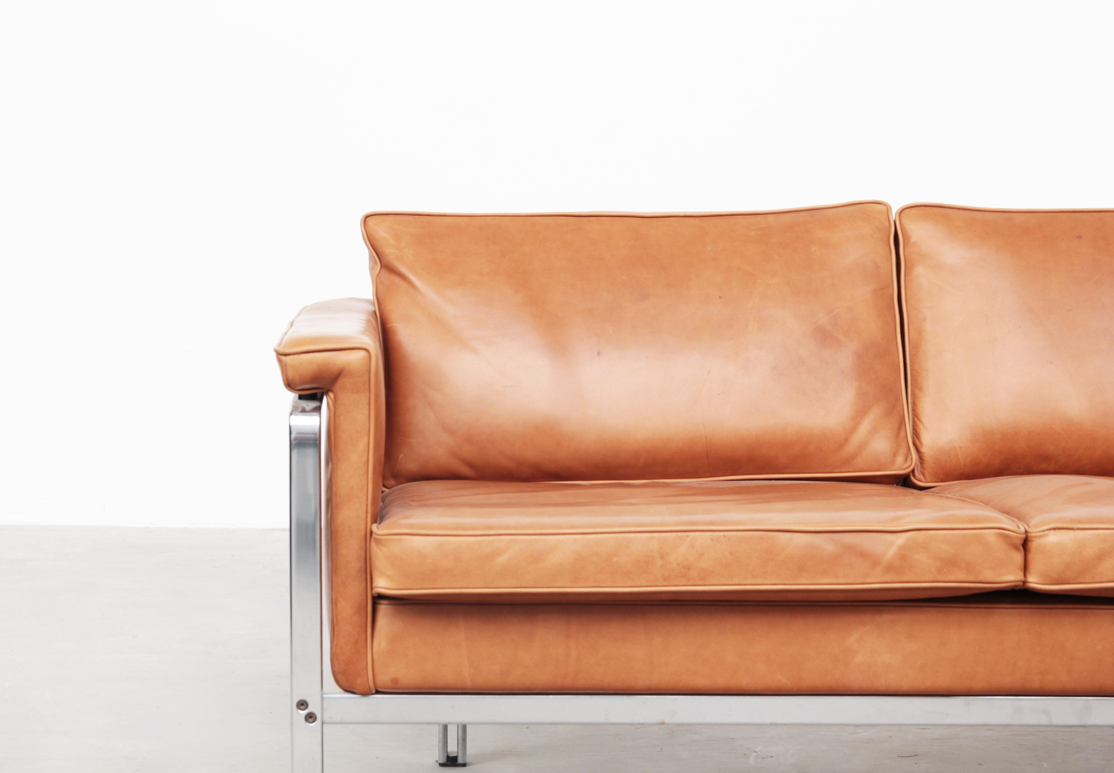Steel Beautiful Sofa Two-Seat by Horst Brüning for Alfred Kill International, 1968