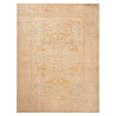 Schöner weicher und dekorativer antiker türkischer Oushak-Teppich 11'6" x 15'