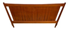Beautiful Solid Teak Danish Mid-Century Modern Full Headboard Bedframe