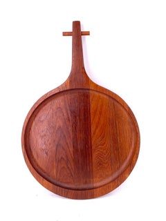 Beautiful Solid Teak Danish Modern Teak Tray by Mandalay