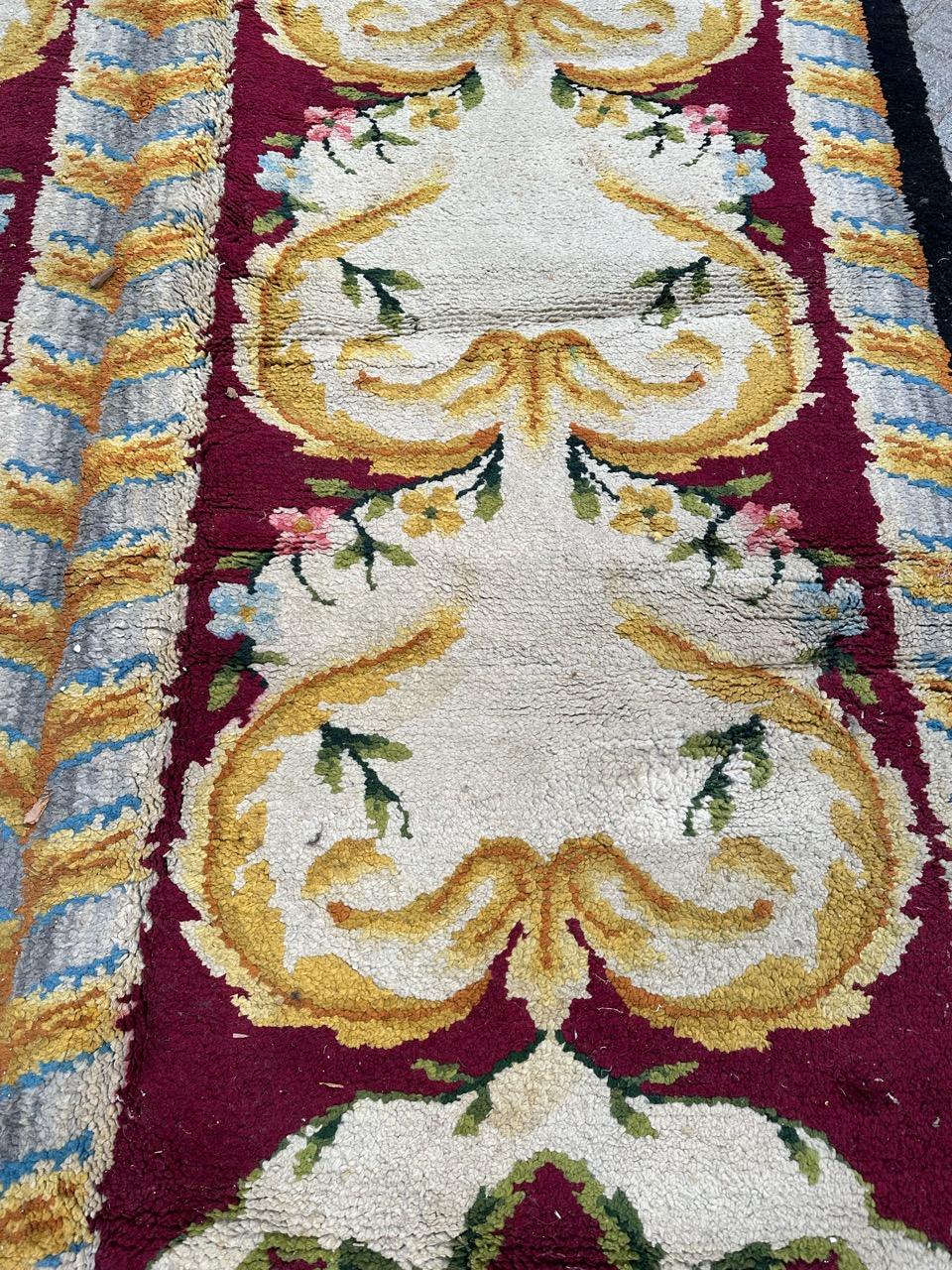 Bobyrug’s Beautiful special shape Spanish Savonnerie runner  For Sale 4
