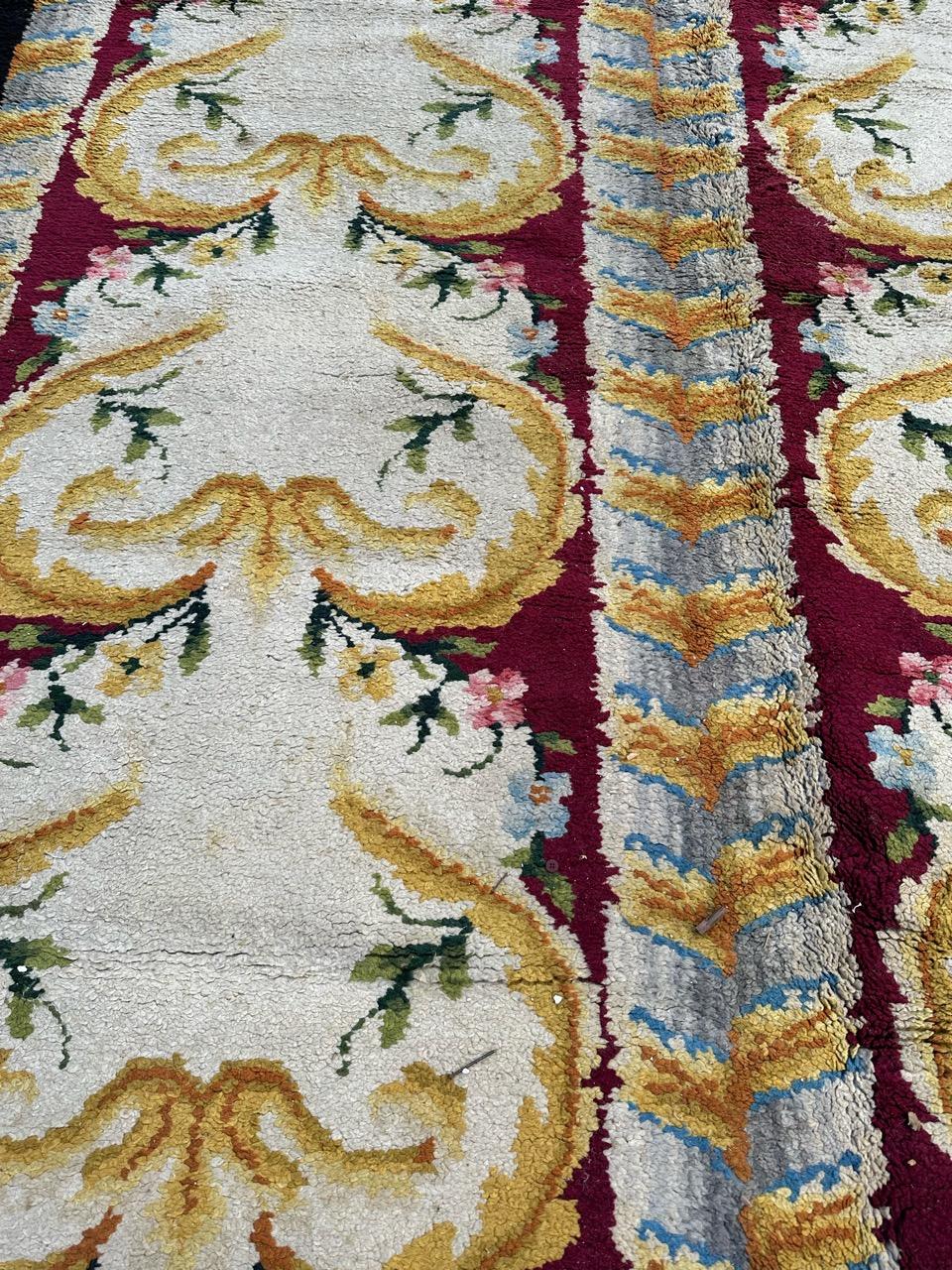 Bobyrug’s Beautiful special shape Spanish Savonnerie runner  For Sale 5