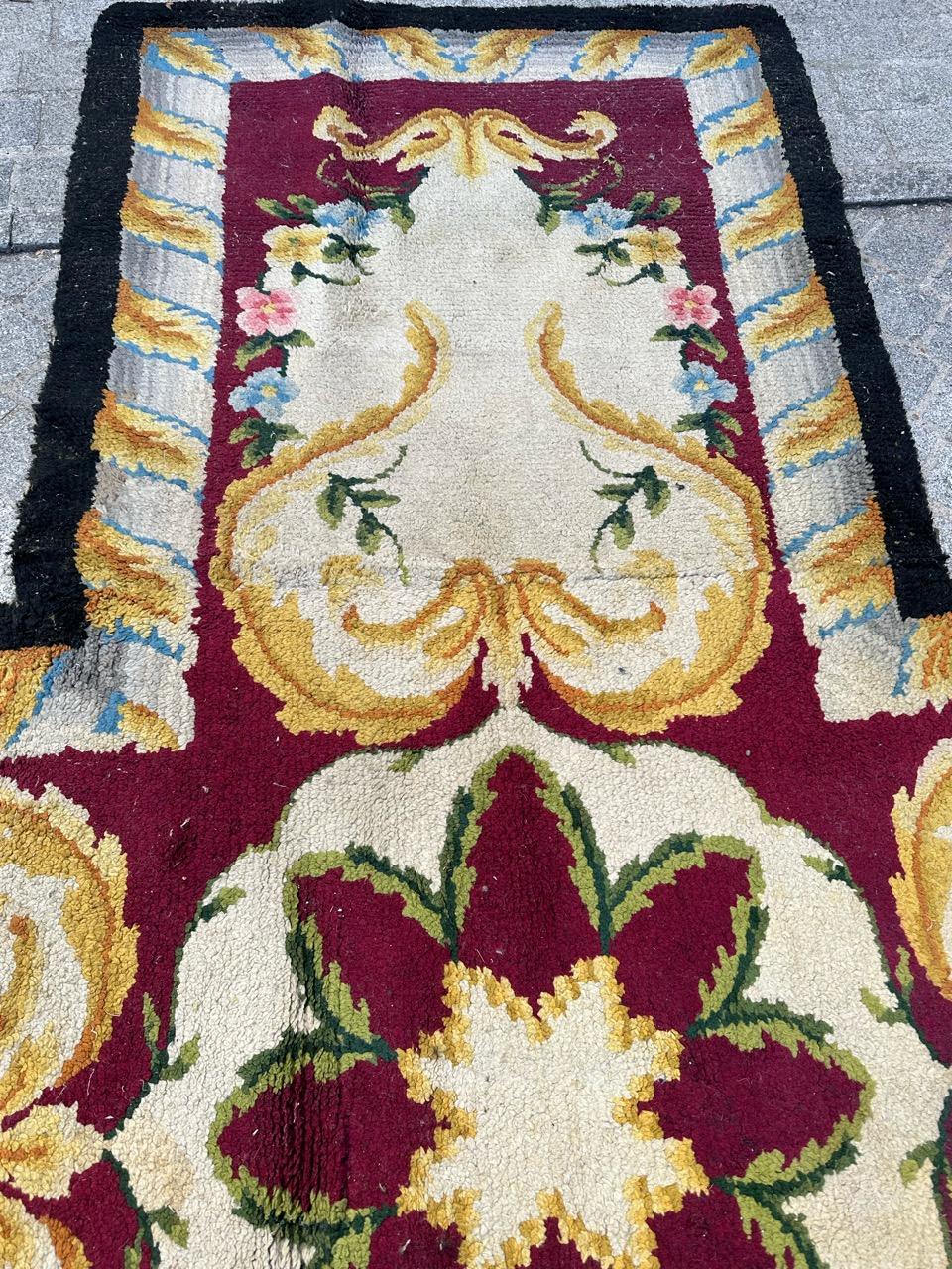 Bobyrug’s Beautiful special shape Spanish Savonnerie runner  For Sale 1