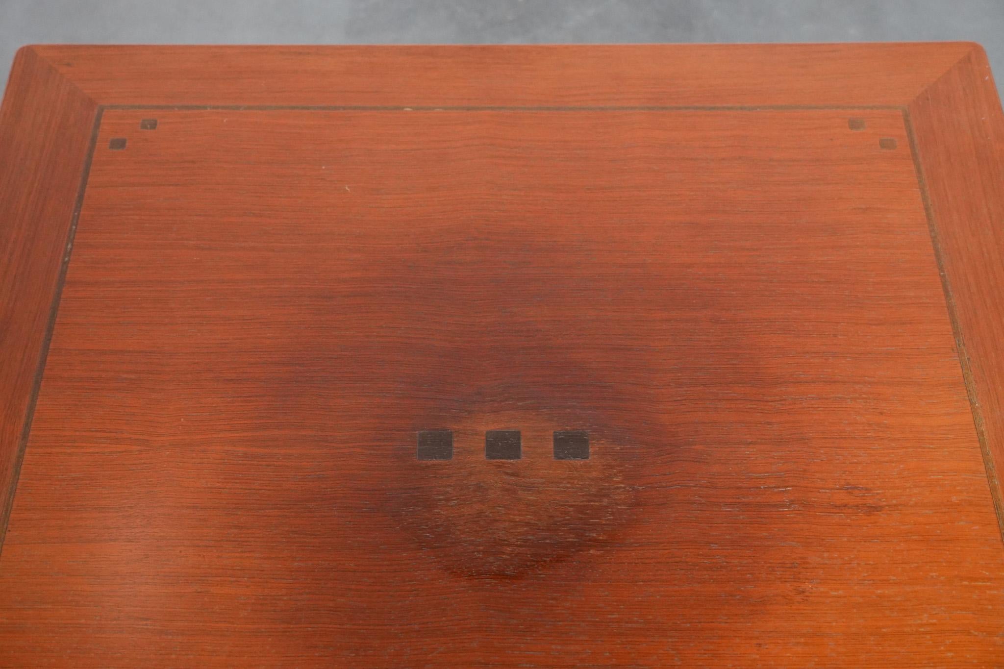 Wood Beautiful square design Art Deco side/coffee table For Sale