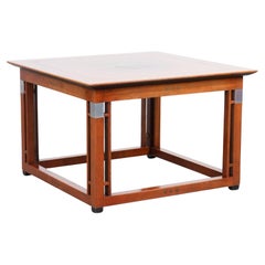 Magnifique table d'appoint/café Art Deco au design carré