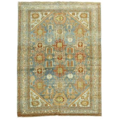 Antique Beautiful Square Foyer Size Persian Malayer Rug