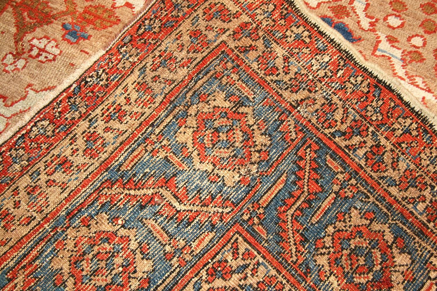 19th Century Beautiful Square Persian Bakshaish Rug. Size: 12 ft x 12 ft 2 in 