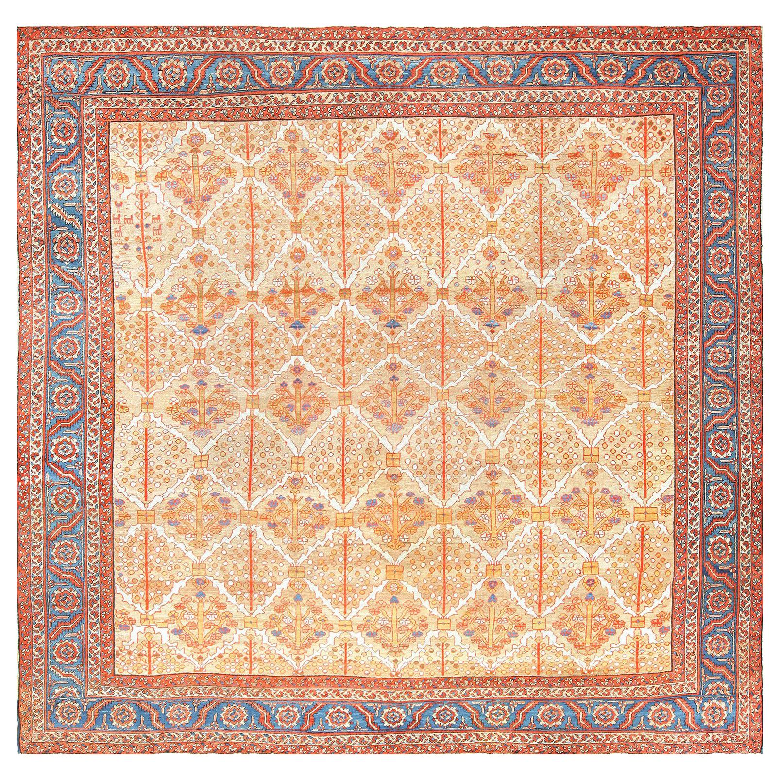 Beautiful Square Persian Bakshaish Rug. Size: 12 ft x 12 ft 2 in 