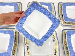 Beautiful Square Plates Van Well  Six Charger Plates