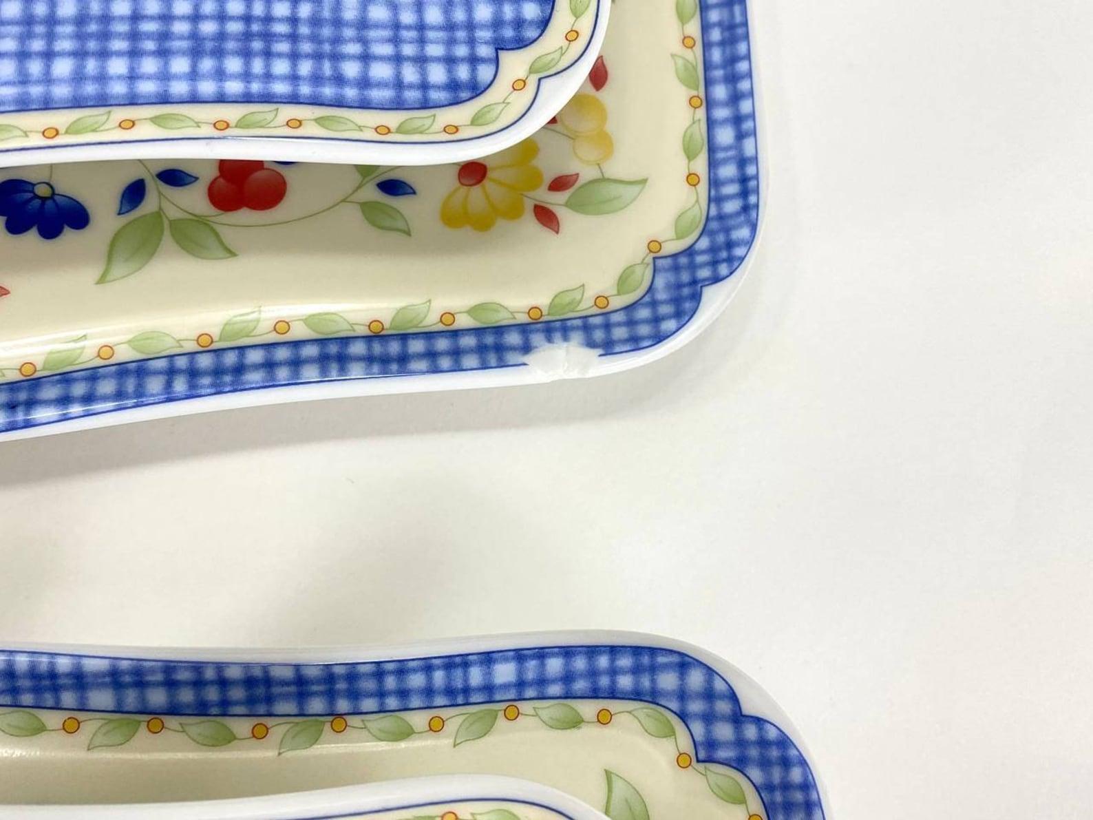 German Beautiful Square Plates Van Well  Six Charger Plates For Sale