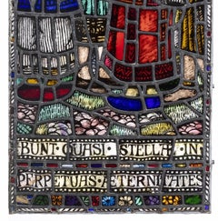 Beautiful Stained Glass VENERABLE ANNE-MARIE RIVIER  French 19th century