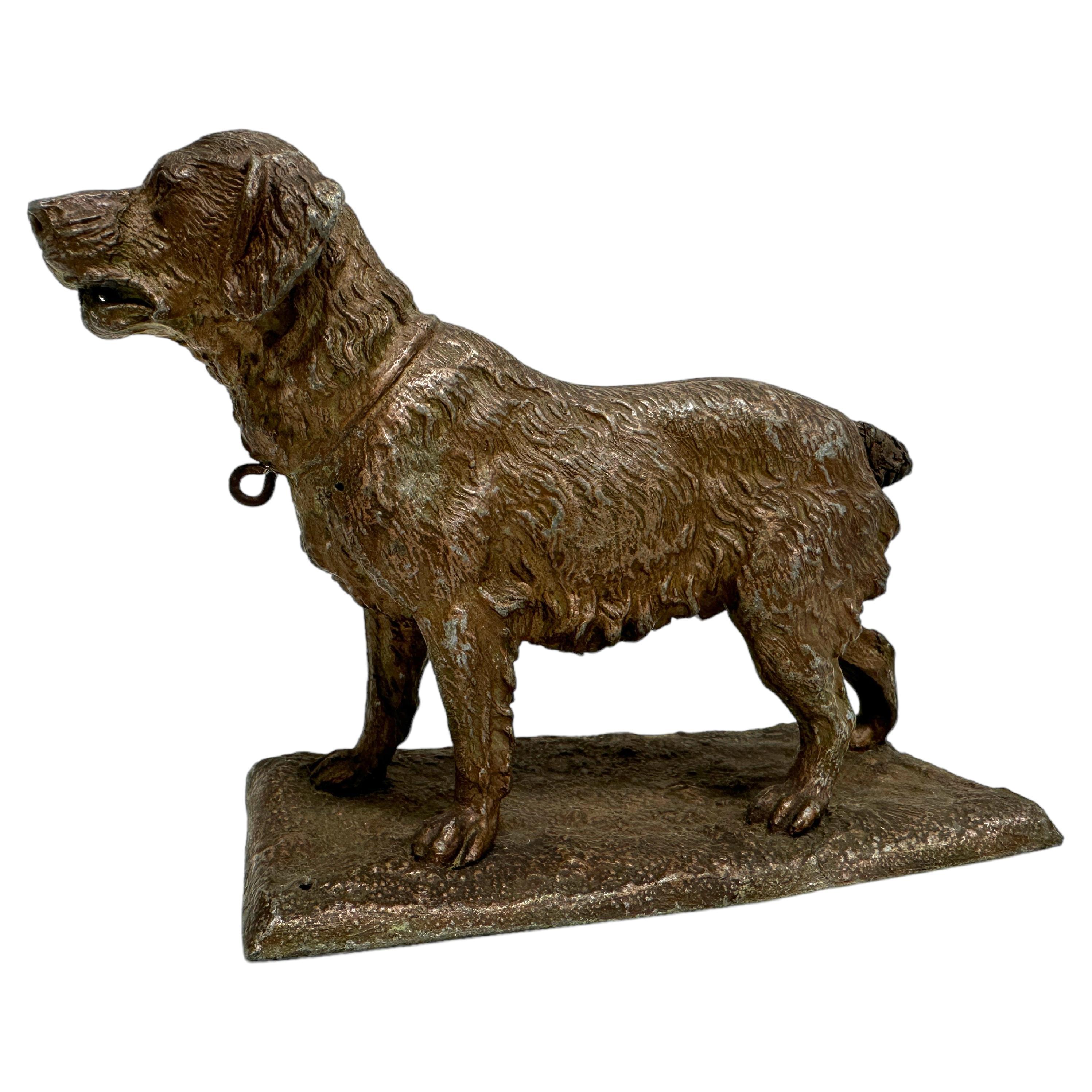 Beautiful Standing Retriever Hunting Dog Statue Vintage, Austria, 1920s For Sale
