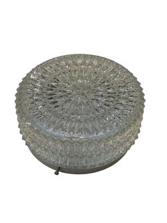 Beautiful Star Ice Pattern Flush Mount Ceiling Light by RZB Leuchten, 1960s