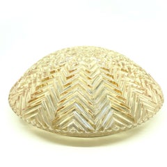 Beautiful Star Pattern Glashuette Limburg Flush Mount Ceiling Light, 1970s