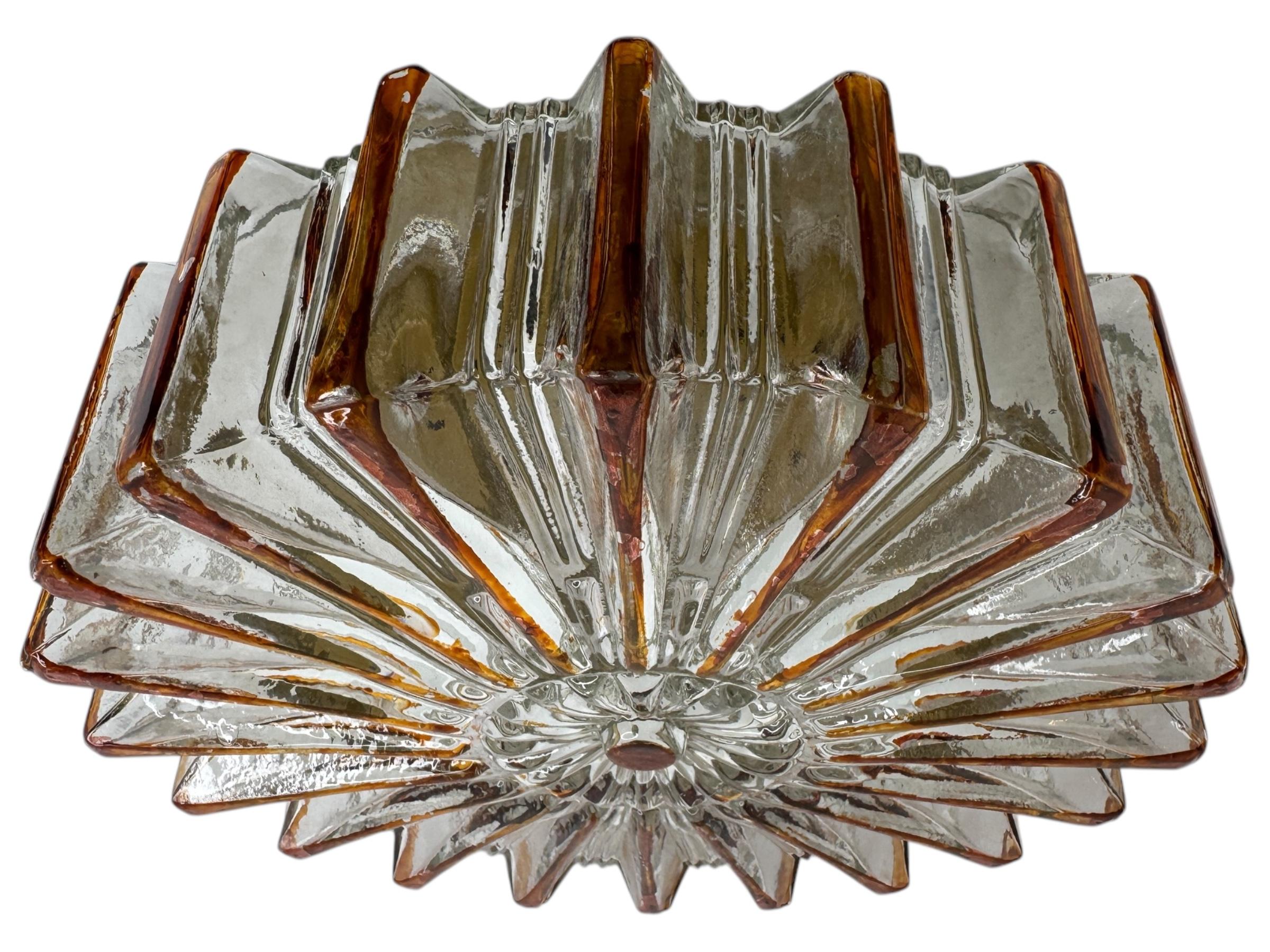 Beautiful Starburst Pattern Limburg Circular Flush Mount Ceiling Light, 1970s 1