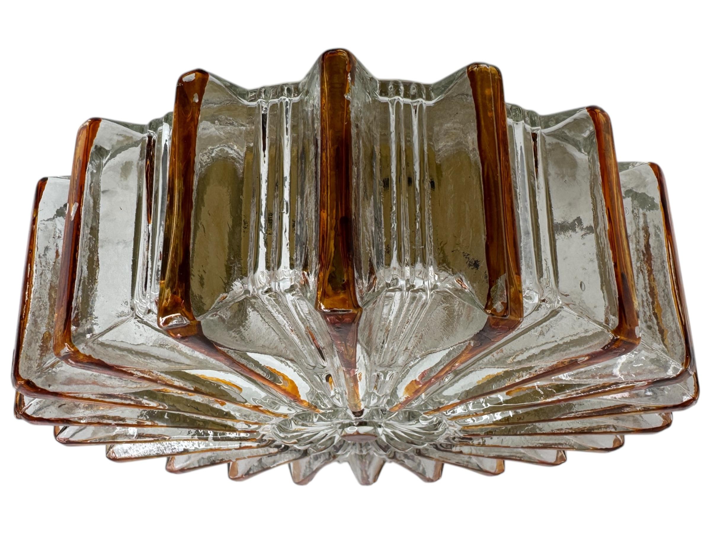 Beautiful Starburst Pattern Limburg Circular Flush Mount Ceiling Light, 1970s 2