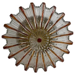 Beautiful Starburst Pattern Limburg Circular Flush Mount Ceiling Light, 1970s