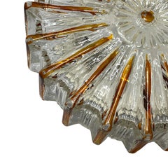 Beautiful Starburst Pattern Limburg Flush Mount Ceiling Light, 1970s