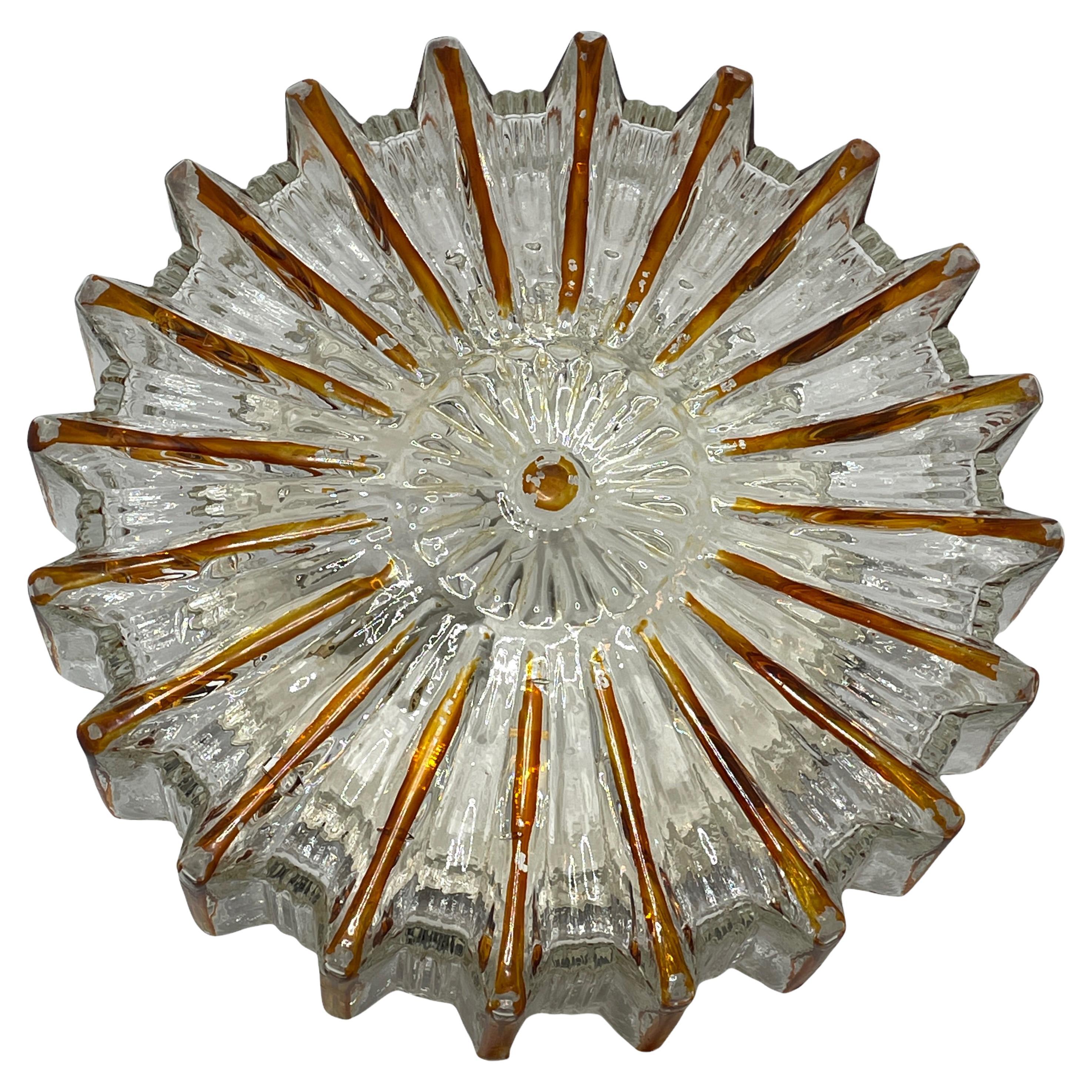 Beautiful Starburst Pattern Limburg Flush Mount Ceiling Light, 1970s