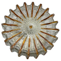 Beautiful Starburst Pattern Limburg Flush Mount Ceiling Light, 1970s